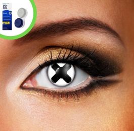 Black Cross Contact Lenses (Inc Solution & Case)