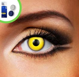 Yellow Contact lenses (Inc Solution & Case)